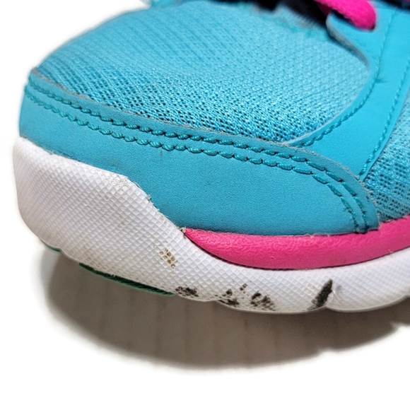 Nike Running Shoes Aqua, Pink Girls Youth Size 7Y - Picture 10 of 13